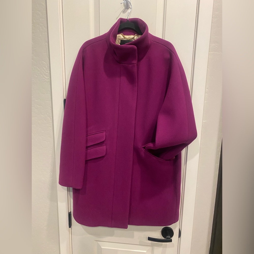 J Crew • Magenta Wool Coat